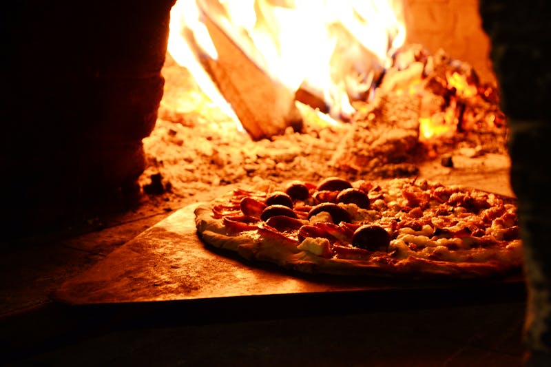 Coal fired pizza catering outdoor event