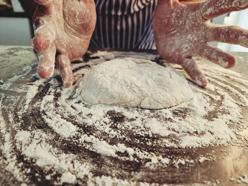 Anthony's pizza kitchen — coal fired oven at work